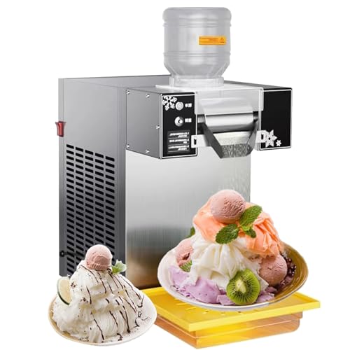 Schnee Eis Maschine Rasiermaschine 60/120/180kg/24h Schneeflocken Eismaschine, Edelstahl Eisrasierer, elektrischer Schneekegel-Maker, Schneekegel Maker(120KG) von WBDBINGL