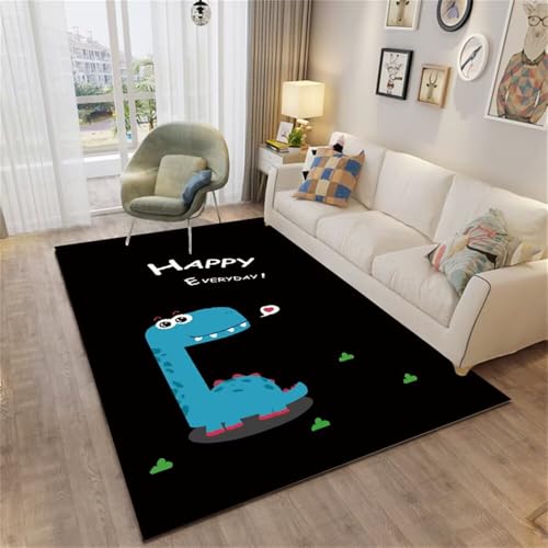 WBDYMX Bodenschutzmatte Bürostuhl dekoartikel Wohnzimmer 100x120CM für das schwarz Blauer schmutzabweisender und pflegeleichter Teppich Outdoor-Teppich Door mat Inside von WBDYMX