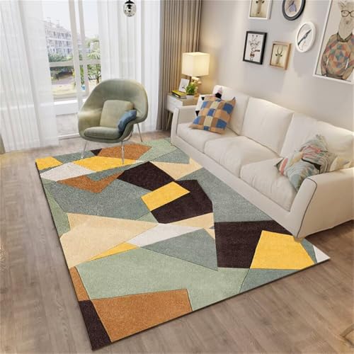 WBDYMX Carpets Raum deko 170x230CM Teppiche Schlafzimmer Braun Blauer gelber moderner Teppich Balkonteppich Boden WBDYMX Carpets Raum deko 170x230CM Teppiche Schlafzimmer Braun Blauer gelber moderner Teppich Balkonteppich Boden von WBDYMX