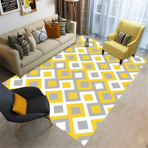 WBDYMX Für Balkon Teppich Flur waschbar 50x80CM einfacher geometrischer Grau Gelber waschbarer moderner fußbodenheizung geeignet Teenager Zimmer WBDYMX Für Balkon Teppich Flur waschbar 50x80CM einfacher geometrischer Grau Gelber waschbarer moderner fußbodenheizung geeignet Teenager Zimmer von WBDYMX