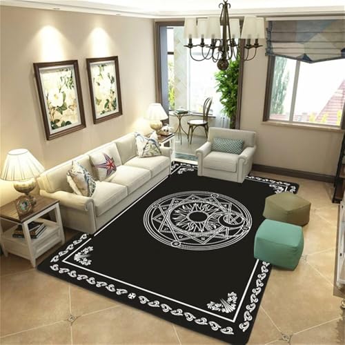 WBDYMX Fußmatte Außen Klein Teppich 170x230CM Zimmers Teppichboden schwarz Schmutzabweisender und pflegeleichter Hallway Rug Spiele von WBDYMX