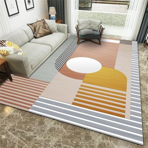 WBDYMX Hallway Rug flurteppich 70x120CM Teppich für Kinder Gelb Grauer moderner gestreifter Dekoration Schlafzimmer küche WBDYMX Hallway Rug flurteppich 70x120CM Teppich für Kinder Gelb Grauer moderner gestreifter Dekoration Schlafzimmer küche von WBDYMX