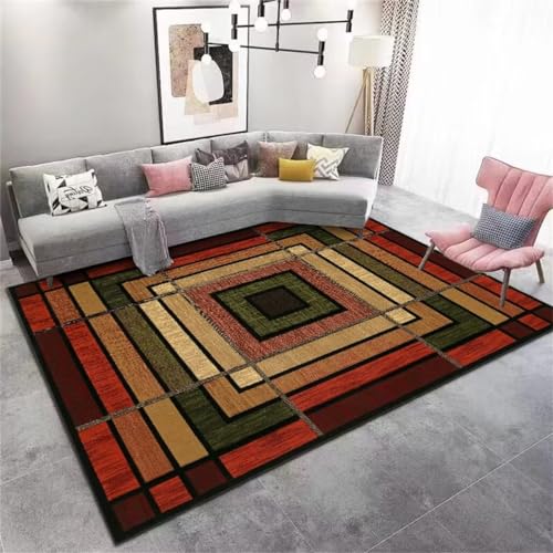 WBDYMX Küche Teppich 60x110CM Carpet Baby Teppich Rot Leicht zu reinigender Wohnzimmerteppich mit niedrigem Flor Teppiche Für Wohnzimmer von WBDYMX