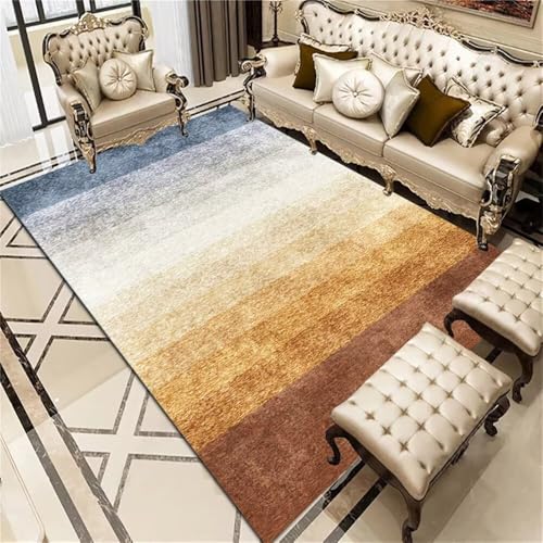 WBDYMX Läufer Flur rutschfest wohnzimmercouch 120x160CM lauferteppich Braun Blaugrauer Abstrakter Teppich Designer Mädchen WBDYMX Läufer Flur rutschfest wohnzimmercouch 120x160CM lauferteppich Braun Blaugrauer Abstrakter Teppich Designer Mädchen von WBDYMX
