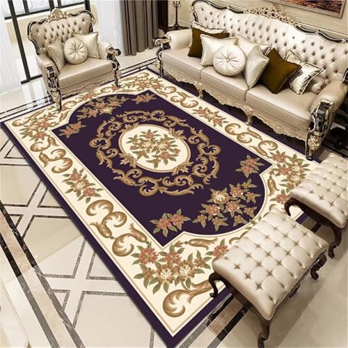 WBDYMX Rugs for Living Room deko fürs Zimmer 60x90CM Dekoration Schlafzimmer Teppich Lila Beiger Vintage-Blumenteppich Decoration WBDYMX Rugs for Living Room deko fürs Zimmer 60x90CM Dekoration Schlafzimmer Teppich Lila Beiger Vintage-Blumenteppich Decoration von WBDYMX