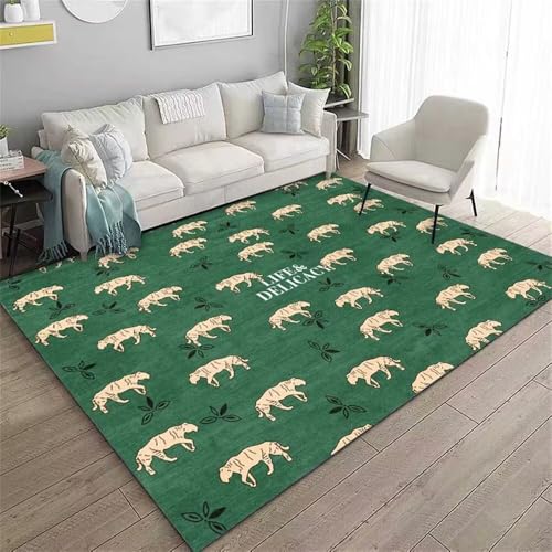 WBDYMX Schlafzimmers Kinderteppich Balkon Dekoration 180x240CM teppiche modern Designer für Wohnzimmer Grün Teppich Heimdekoration Girls Rugs Bürostuhl Geeignet von WBDYMX