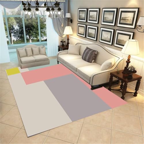 WBDYMX Teppich Bett Room Decor 180x200CM Eppich Wohnzimmer blau Grau rosa waschbarer Kinder teppiche Junge teppichmatte WBDYMX Teppich Bett Room Decor 180x200CM Eppich Wohnzimmer blau Grau rosa waschbarer Kinder teppiche Junge teppichmatte von WBDYMX