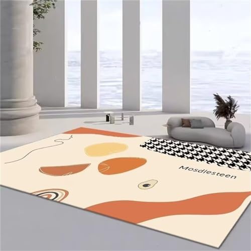 WBDYMX Waschbare Matte Carpet Living Room Balkon Rechteckiger Teppich Schlafzimmer Niedrigfloriger Teppich Waschbar Fußmatten Für Drinnen 50X80Cm von WBDYMX