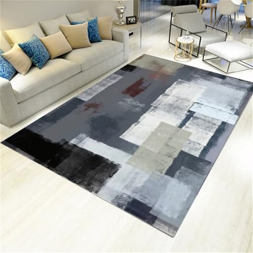 WBDYMX Zimmer Deko Mädchen Designer Teppiche 180x200CM Flur Teppich läufer blau Grau schwarzer Abstrakter vorleger Creative Color Matching WBDYMX Zimmer Deko Mädchen Designer Teppiche 180x200CM Flur Teppich läufer blau Grau schwarzer Abstrakter vorleger Creative Color Matching von WBDYMX