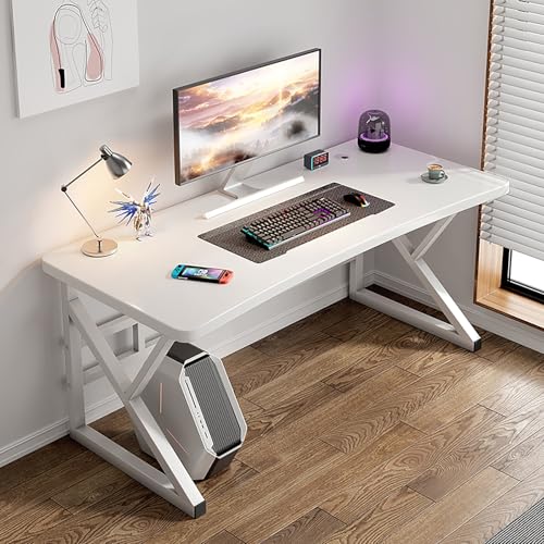 Computertisch, industrieller Arbeitstisch aus Holz und Metall, moderner einfacher Schreib- und Gaming-Schreibtisch für Zuhause und Schlafzimmer von WBLING