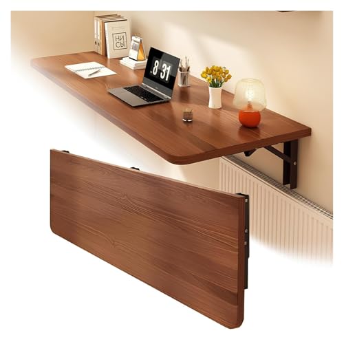 Schwebender Wandschreibtisch - Platzsparender Klapptisch für Home Office - Fallblätter-Design aus Holz - Perfekt für Frühstück, Bar oder Arbeitszimmer von WBLING