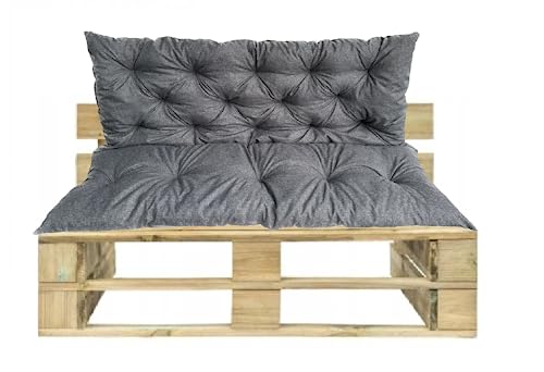 Waterproof Outdoor Palettenkissen | Hollywoodschaukel Auflage | Bankauflage | Sitzkissen and Rückenkissen | Pallettenpolstern | Lounge Kissen Outdoor | 120 x 110 cm(120 x 50 x 60 cm) Ecolinen von WBM Sewing