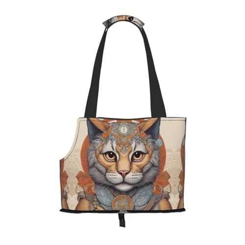 Bedruckte Haustier-Umhängetasche mit Katzenaugenmotiv – faltbares Design, kleine Katzen- und Hunde-Reisetasche Bedruckte Haustier-Umhängetasche mit Katzenaugenmotiv – faltbares Design, kleine Katzen- und Hunde-Reisetasche von WBQLSL