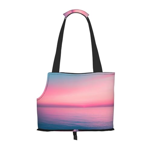 Bedruckte Haustier-Umhängetasche mit farbiger Meeresoberfläche, faltbares Design, kleine Katzen- und Hunde-Reisetasche Bedruckte Haustier-Umhängetasche mit farbiger Meeresoberfläche, faltbares Design, kleine Katzen- und Hunde-Reisetasche von WBQLSL