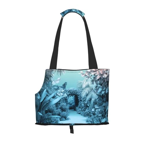 Botanical Gardens bedruckte Haustier-Umhängetasche, faltbares Design, kleine Katzen- und Hunde-Reisetasche Botanical Gardens bedruckte Haustier-Umhängetasche, faltbares Design, kleine Katzen- und Hunde-Reisetasche von WBQLSL