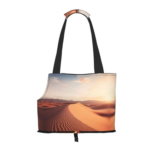Deserts bedruckte Haustier-Umhängetasche – faltbares Design, kleine Katzen- und Hunde-Reisetasche Deserts bedruckte Haustier-Umhängetasche – faltbares Design, kleine Katzen- und Hunde-Reisetasche von WBQLSL