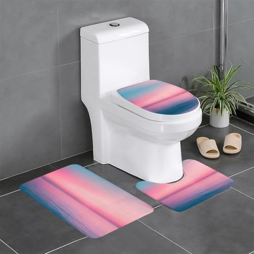 Farbige Meeresoberfläche, saugfähiger Teppich, Badezimmer-Schutzmatte, 3-teiliges Set, Schlafzimmer, Küche, Badewanne, Heimdekoration, Plüschteppich Farbige Meeresoberfläche, saugfähiger Teppich, Badezimmer-Schutzmatte, 3-teiliges Set, Schlafzimmer, Küche, Badewanne, Heimdekoration, Plüschteppich von WBQLSL