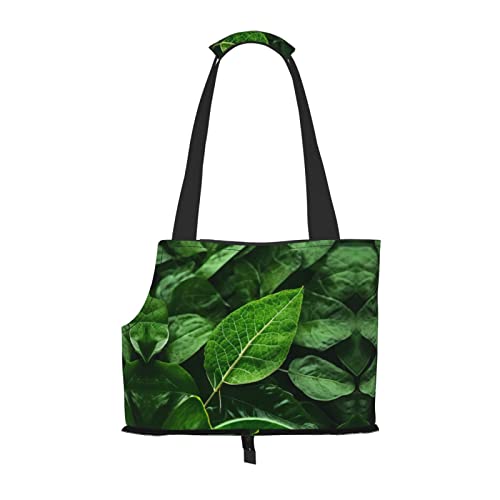 Green Leaf Nature Printed Portable Foldable Pet Shoulder Bag, Suitable for Carrying Small Pets Green Leaf Nature Printed Portable Foldable Pet Shoulder Bag, Suitable for Carrying Small Pets von WBQLSL