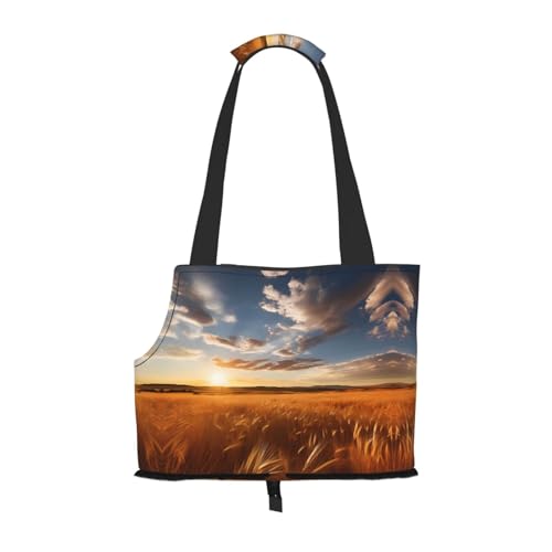 Millet Pattern Haustier Ausgehen Tasche - Leichte Reise Katze Tasche Atmungsaktive Umhängetasche für kleine Hunde von WBQLSL