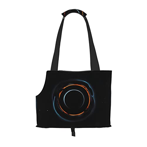 Mysterious Cosmic Black Holes Pattern Pet Go Out Bag - Leichte Reise-Katzentasche, atmungsaktive Umhängetasche für kleine Hunde von WBQLSL