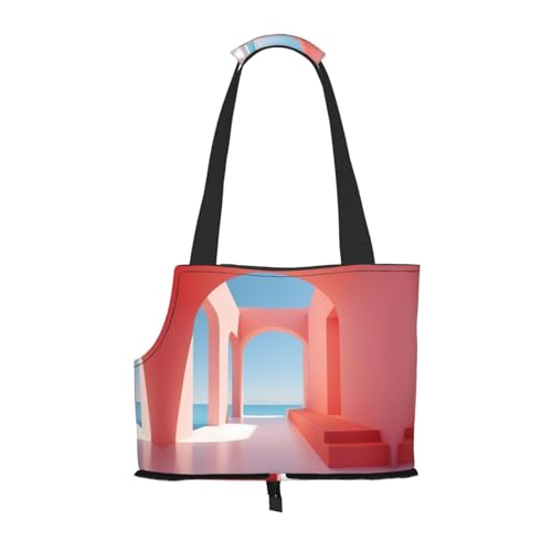 Orange Wandbedruckte Haustier-Umhängetasche – faltbares Design, kleine Katzen- und Hunde-Reisetasche Orange Wandbedruckte Haustier-Umhängetasche – faltbares Design, kleine Katzen- und Hunde-Reisetasche von WBQLSL