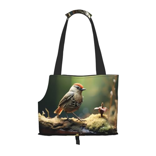 Raubtier Little Perching Bird bedruckte Haustier-Umhängetasche – faltbares Design, kleine Katzen- und Hunde-Reisetasche Raubtier Little Perching Bird bedruckte Haustier-Umhängetasche – faltbares Design, kleine Katzen- und Hunde-Reisetasche von WBQLSL