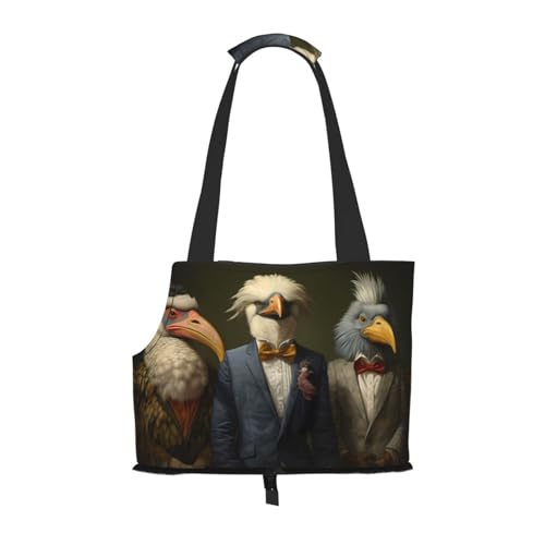 Schultertasche mit mehreren Vogelkopf-Anthropomorphismen für Haustiere, faltbares Design, kleine Katzen- und Hunde-Reisetasche Schultertasche mit mehreren Vogelkopf-Anthropomorphismen für Haustiere, faltbares Design, kleine Katzen- und Hunde-Reisetasche von WBQLSL