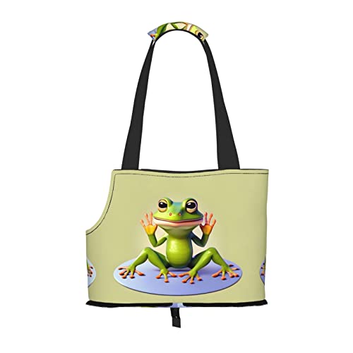 The Funny Frog Doing Yoga Printed Portable Foldable Pet Shoulder Bag, Suitable for Carrying Small Pets The Funny Frog Doing Yoga Printed Portable Foldable Pet Shoulder Bag, Suitable for Carrying Small Pets von WBQLSL
