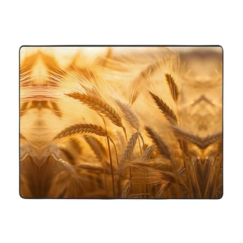 WBQLSL Bedruckter Teppich mit Weizenohren, 160 x 121,9 cm, angenehme Haptik, verschönert den Einrichtungsstil WBQLSL Bedruckter Teppich mit Weizenohren, 160 x 121,9 cm, angenehme Haptik, verschönert den Einrichtungsstil von WBQLSL