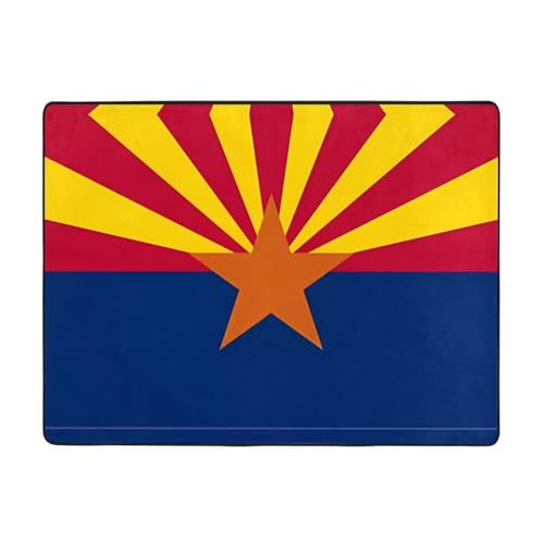 WBQLSL Bedruckter Wohnzimmer-Teppich mit Arizona-Flagge, 160 x 121,9 cm, geeignet für unter Sofa, Arbeitszimmer WBQLSL Bedruckter Wohnzimmer-Teppich mit Arizona-Flagge, 160 x 121,9 cm, geeignet für unter Sofa, Arbeitszimmer von WBQLSL