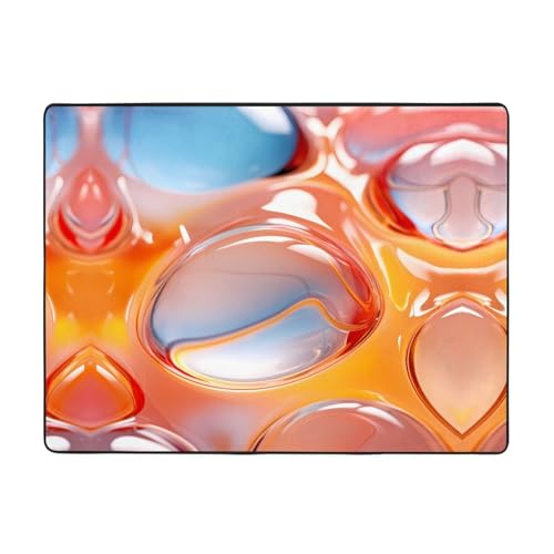 WBQLSL Bedruckter Wohnzimmer-Teppich mit Quallen, 160 x 121,9 cm, für Heimbüro, geeignet für unter Sofa, Arbeitszimmer WBQLSL Bedruckter Wohnzimmer-Teppich mit Quallen, 160 x 121,9 cm, für Heimbüro, geeignet für unter Sofa, Arbeitszimmer von WBQLSL