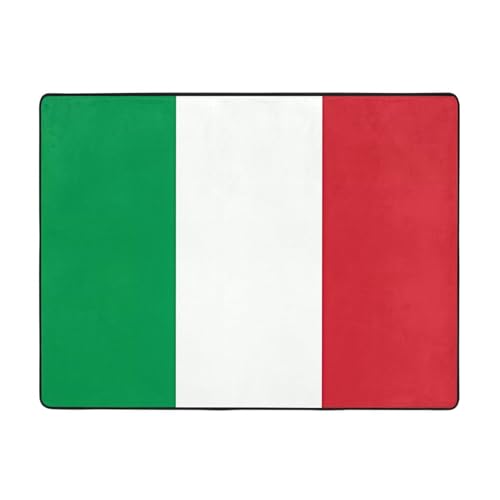 WBQLSL Bedruckter Wohnzimmer-Teppich mit italienischer Flagge, 160 x 121,9 cm, geeignet für unter Sofa, Arbeitszimmer WBQLSL Bedruckter Wohnzimmer-Teppich mit italienischer Flagge, 160 x 121,9 cm, geeignet für unter Sofa, Arbeitszimmer von WBQLSL