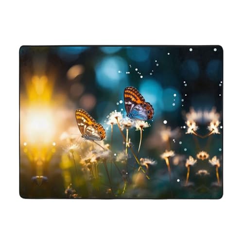 WBQLSL Bedruckter Wohnzimmerteppich, Motiv: Butterblumen, 160 x 121,9 cm, für Heimbüro, geeignet für unter Sofa, Arbeitszimmer WBQLSL Bedruckter Wohnzimmerteppich, Motiv: Butterblumen, 160 x 121,9 cm, für Heimbüro, geeignet für unter Sofa, Arbeitszimmer von WBQLSL