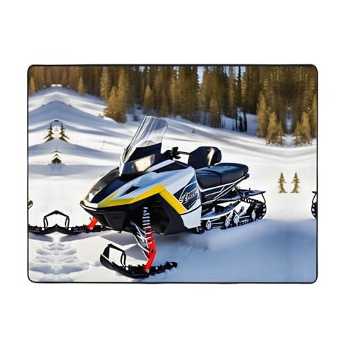 WBQLSL Fortschrittlicher Teppich mit Schneemobil bedruckt, 160 x 121,9 cm, Bodenmatte für Zuhause, Büro, geeignet für unter Sofa, Arbeitszimmer WBQLSL Fortschrittlicher Teppich mit Schneemobil bedruckt, 160 x 121,9 cm, Bodenmatte für Zuhause, Büro, geeignet für unter Sofa, Arbeitszimmer von WBQLSL