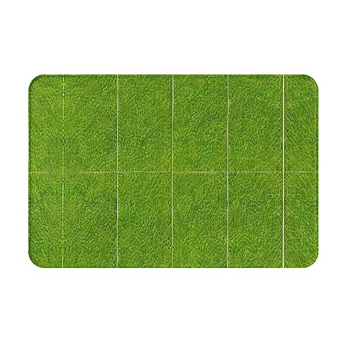 WBQLSL Fußmatte mit grünem Grasland-Muster, waschbar, für Esszimmer, Wohnzimmer, Hotel, Badezimmer, 40,6 x 61 cm WBQLSL Fußmatte mit grünem Grasland-Muster, waschbar, für Esszimmer, Wohnzimmer, Hotel, Badezimmer, 40,6 x 61 cm von WBQLSL