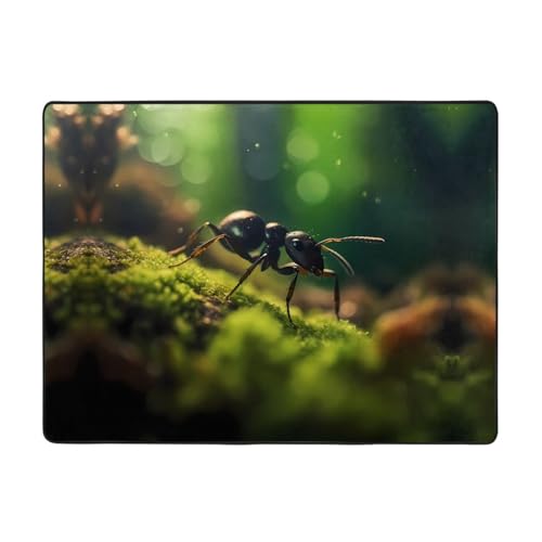 WBQLSL King of Ameisen Bedruckter Wohnzimmerteppich, 160 x 121,9 cm, Bodenmatte, geeignet für unter Sofa, Arbeitszimmer WBQLSL King of Ameisen Bedruckter Wohnzimmerteppich, 160 x 121,9 cm, Bodenmatte, geeignet für unter Sofa, Arbeitszimmer von WBQLSL
