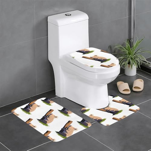 WBQLSL Koala in the Sun Fußmatten-Set (3-teilig) - Badezimmer rutschfeste Matte, Schlafzimmer Türmatte, Küchenmatte von WBQLSL