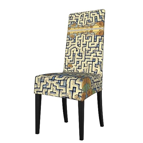 WBQLSL Labyrinth Treasure Map Printed Priester Chair Back Protector Dining Chair Protector Elastic Removable Chair Cover WBQLSL Labyrinth Treasure Map Printed Priester Chair Back Protector Dining Chair Protector Elastic Removable Chair Cover von WBQLSL