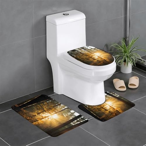 WBQLSL Only Saugfähige Bodenmatte - 3-teiliges Set - Badezimmer Anti-Rutsch-Matte Schlafzimmer Türmatte Küchenmatte von WBQLSL