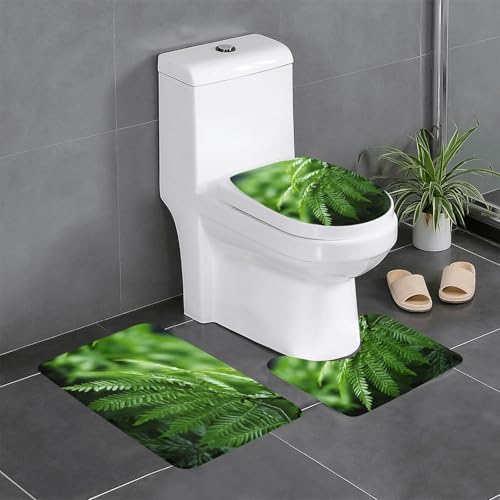 WBQLSL Pinewood Saugfähige Bodenmatte - 3-teiliges Set - Badezimmer Anti-Rutsch-Matte Schlafzimmer Türmatte Küchenmatte von WBQLSL