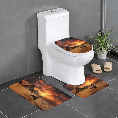WBQLSL Pyramide saugfähige Bodenmatte - 3-teiliges Set - Badezimmer Anti-Rutsch-Matte Schlafzimmer Türmatte Küchenmatte von WBQLSL