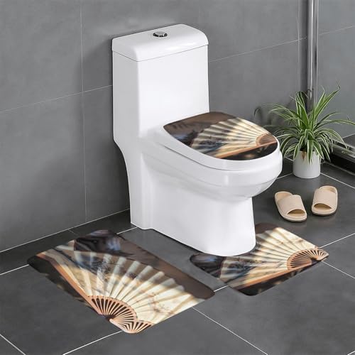 WBQLSL Quadranten saugfähige Bodenmatte - 3-teiliges Set - Badezimmer Anti-Rutsch-Matte Schlafzimmer Türmatte Küchenmatte von WBQLSL