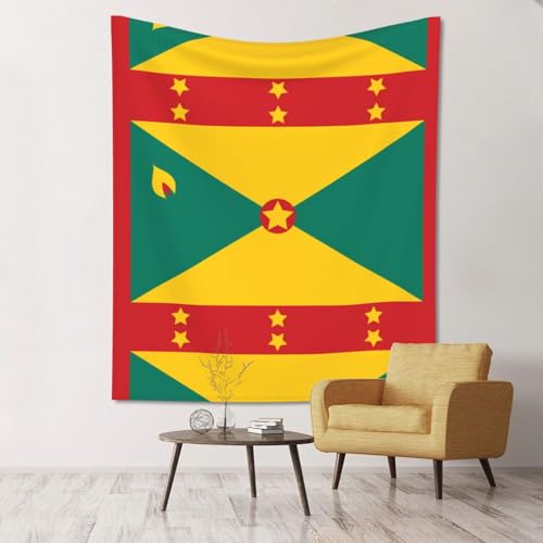 WBQLSL Tischdecke mit Flagge von Grenada, 152,4 x 139,9 cm, geeignet für Hof, Party, Balkon, Dekoration von WBQLSL