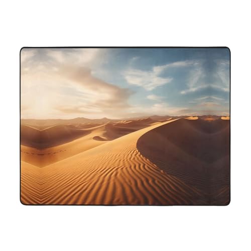 WBQLSL Treibsand bedruckter Teppich für den Heimbereich, 160 x 121,9 cm, angenehme Haptik, verschönert den Einrichtungsstil von WBQLSL