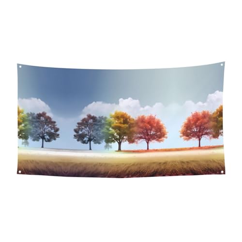 WBQLSL Vier Jahreszeiten Baum gedruckt Geburtstag Party Banner Dekoration - Geeignet für Feiertagsfeier Hintergrund Wanddekoration WBQLSL Vier Jahreszeiten Baum gedruckt Geburtstag Party Banner Dekoration - Geeignet für Feiertagsfeier Hintergrund Wanddekoration von WBQLSL