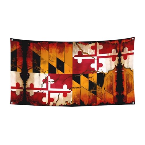 WBQLSL Vintage Holz Maryland Flagge gedruckt Geburtstag Party Banner Dekoration – geeignet für Urlaub Feier Hintergrund Wanddekoration WBQLSL Vintage Holz Maryland Flagge gedruckt Geburtstag Party Banner Dekoration – geeignet für Urlaub Feier Hintergrund Wanddekoration von WBQLSL