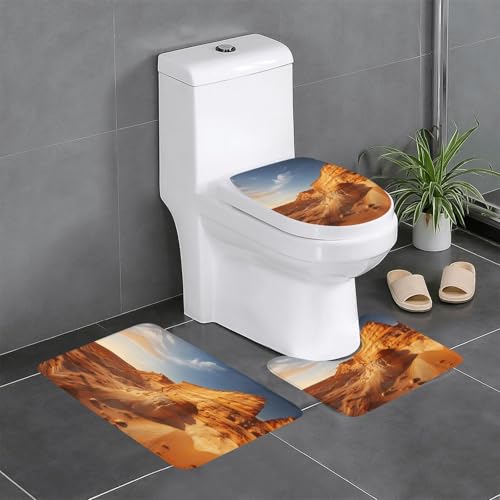 WBQLSL Yadan Saugfähige Bodenmatte - 3-teiliges Set - Badezimmer Anti-Rutsch-Matte Schlafzimmer Türmatte Küchenmatte von WBQLSL
