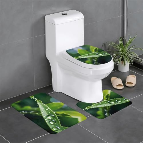 WBQLSL dewdrop Saugfähige Bodenmatte - 3-teiliges Set - Badezimmer Anti-Rutsch-Matte Schlafzimmer Türmatte Küchenmatte von WBQLSL