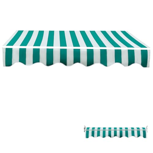 WBQYIPD Ersatz-Markisenstoff, Einziehbarer Garten-Sonnenschutz Aus Wasserdichtem Polyester, Sonnenschutz-Überdachung for Den Außenbereich, Segeltuch for Terrassendeck(500x200cm/16.4x6.6ft) von WBQYIPD