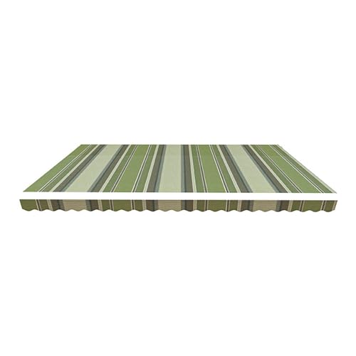 WBQYIPD Ersatz-Markisenstoff, manuell einziehbarer Sonnenschutz for Garten und Terrasse, wasserdichtes Polyester-Sonnenschutz-Segeltuch for die Terrasse(400x400cm/13x13ft) von WBQYIPD